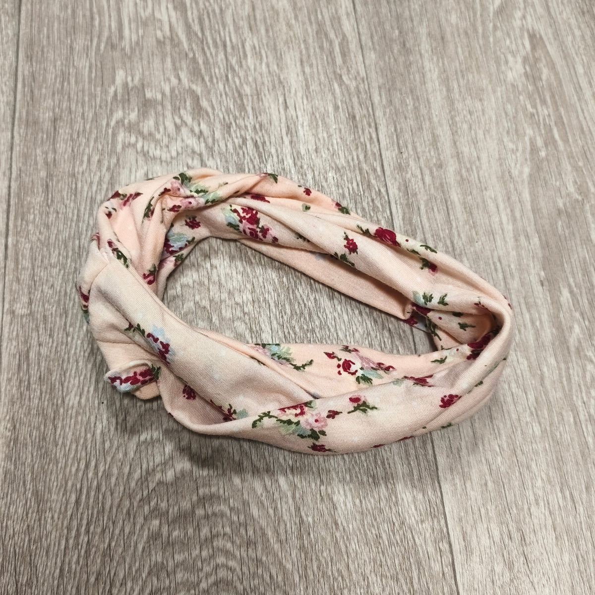 Floral Headband Pink Twist Knot Stretch Hair Band Fabric Headwrap Women