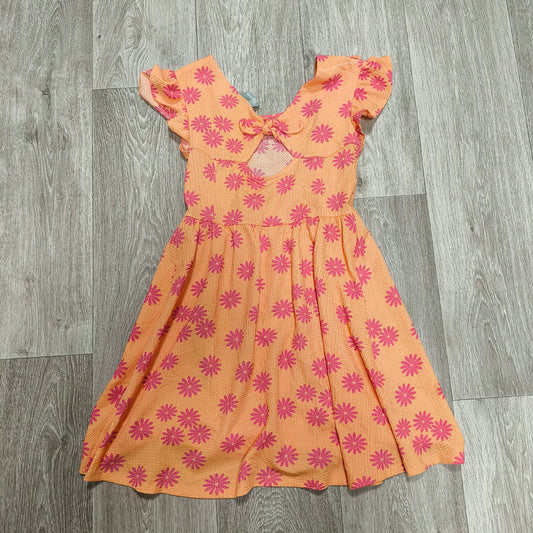 I Love Girlswear Matalan Girls Dress Age 12 Orange Pink Floral Ruffle Cut Out