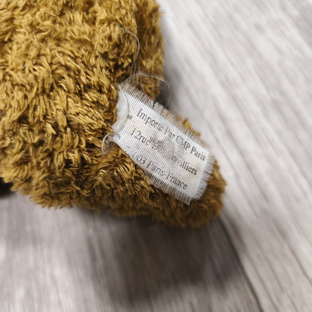 Brown Teddy Bear Plush Soft Toy Long Arms Hand Loops CMP Paris France
