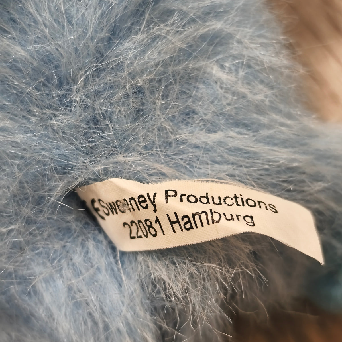 Vintage Sweeney Productions Blue Plush Monkey Gorilla Keychain Clip Pendant 2004