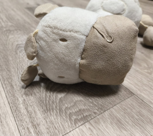 In The Bag Ltd Plush Giraffe Baby Soft Toy Cream Beige Pull Cord Plushie