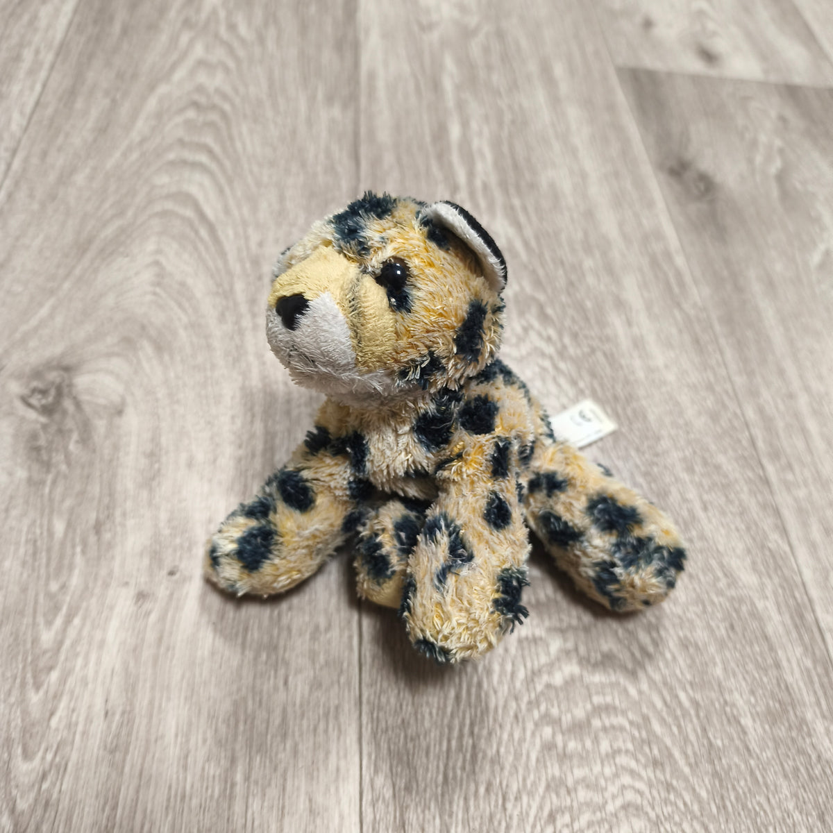 Plush Leopard Cheetah Spotted Wild Cat Bean Bag Plushie Soft Stuffed Animal Toy