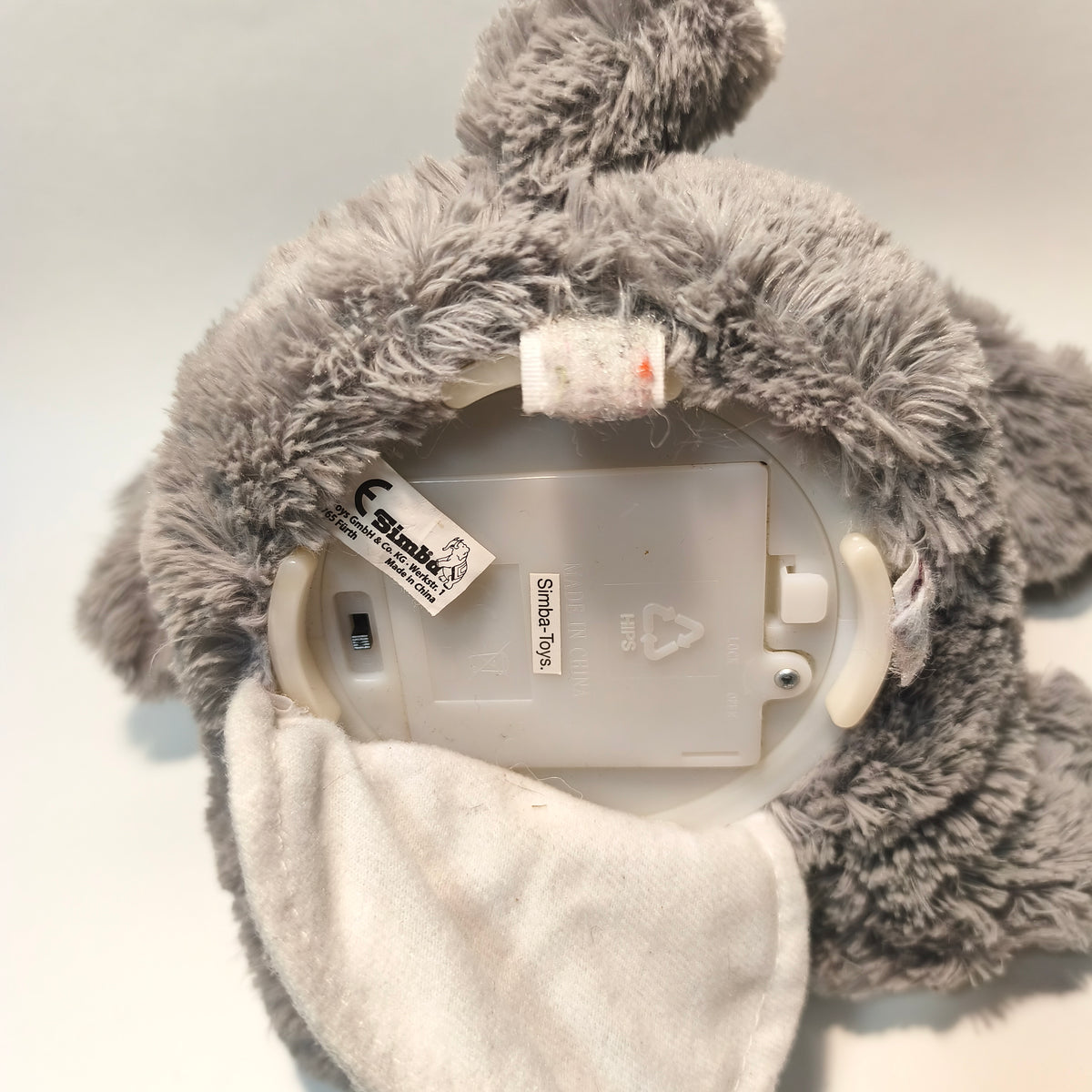 Simba Plush Dog Puppy Grey White Electronic Animated Musical Stuffed Animal Toy