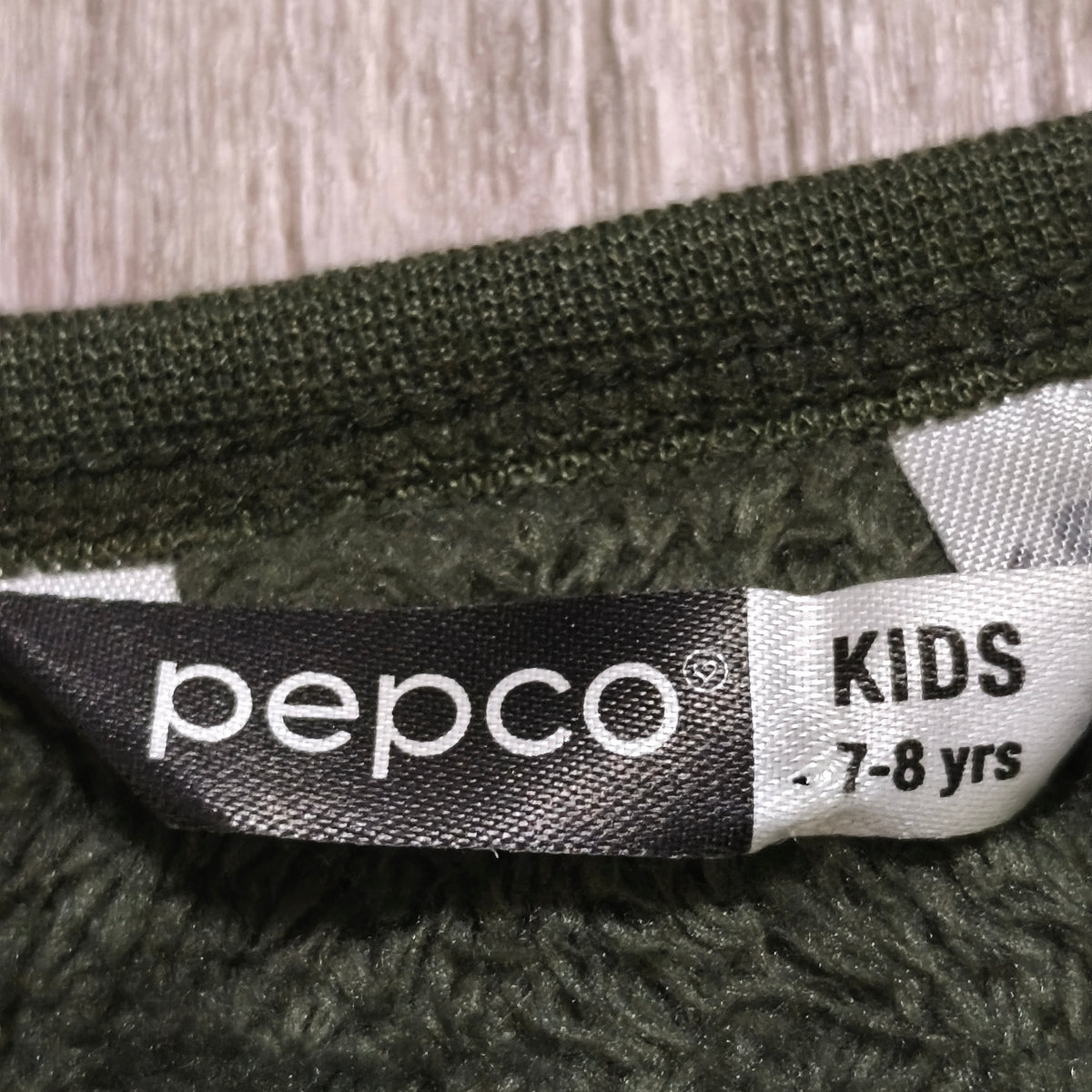 Pepco Kids Fleece Top 7-8 Years Green Super Snoozer Camo Long Sleeve