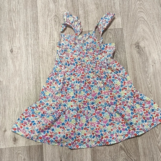 Primark Girls Floral Tiered Sundress Ruffle Strap Cotton Dress Age 6-7 Yrs 122cm