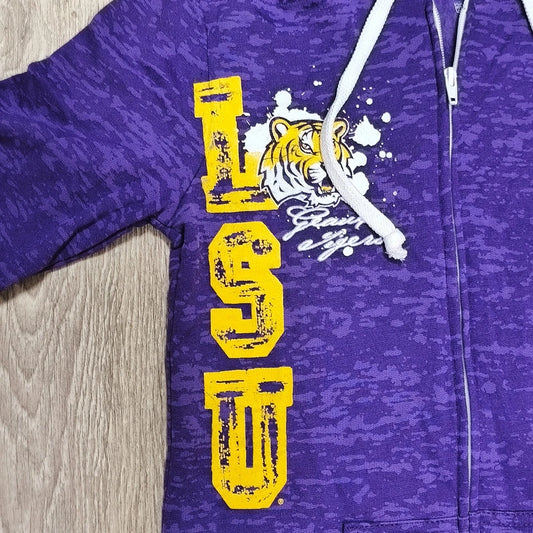 Blue 84 LSU Tigers Full Zip Hoodie Purple Small Made in USA