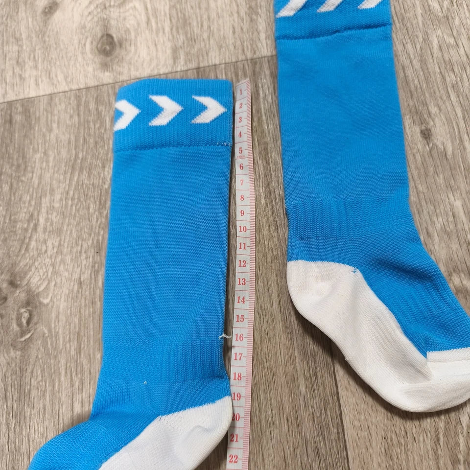 Blue White Chevron High Knee Sports Football Socks NWOT Storage Marks