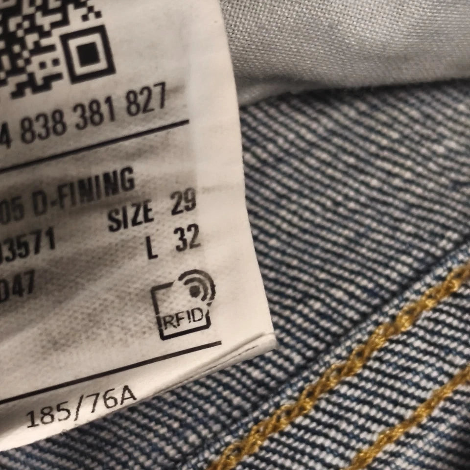 Diesel 2005 D-Fining Tapered Jeans W29 L32 Blue Denim Mens Pants Stretch