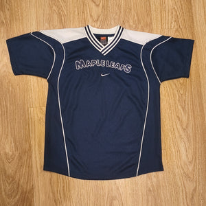 Vintage Nike Team Toronto Maple Leafs NHL-Mesh-Trikot, Jugend L (16/18), blaues Shirt