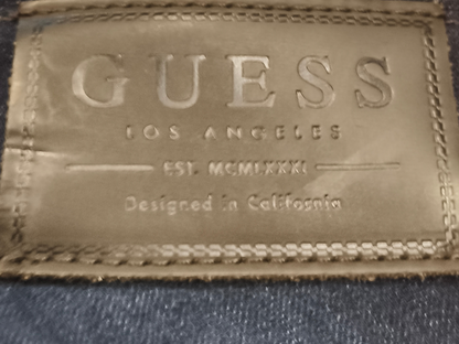 GUESS GUESSECO Distressed Slim Jeans Mens 29 Dark Wash U-Stretch M93AN2
