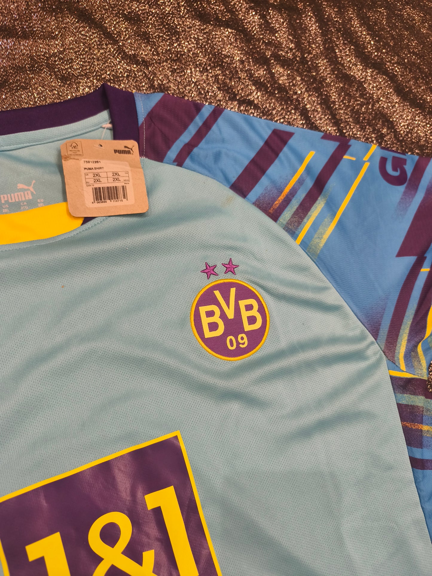 BNWT Borussia Dortmund 2024/2025 Third Kit Jersey – Puma (Size 2XL)