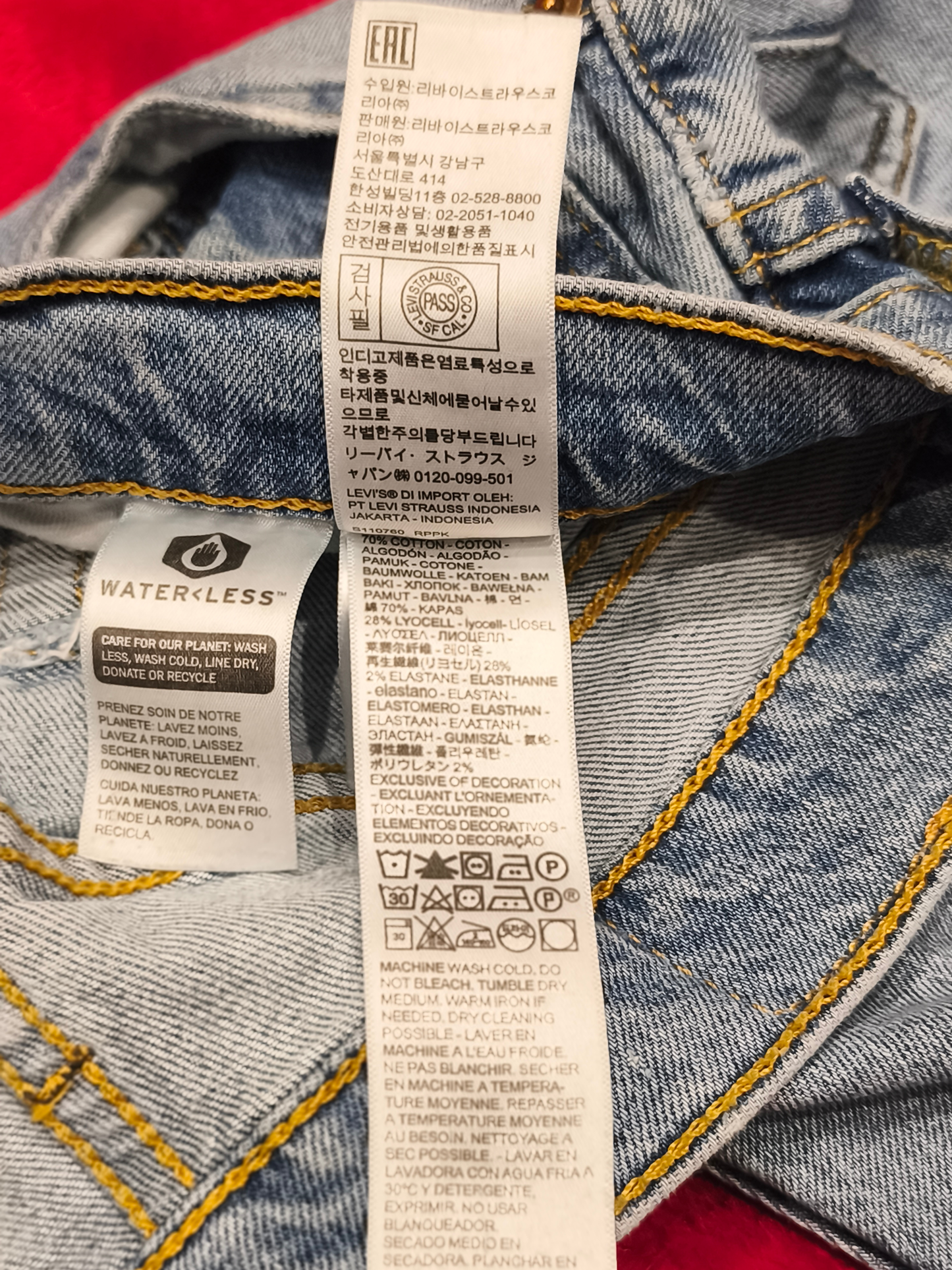 Levi’s 512 Lo-Ball Slim Taper Jeans Men’s 29 Light Wash Denim Stacked/Cropped