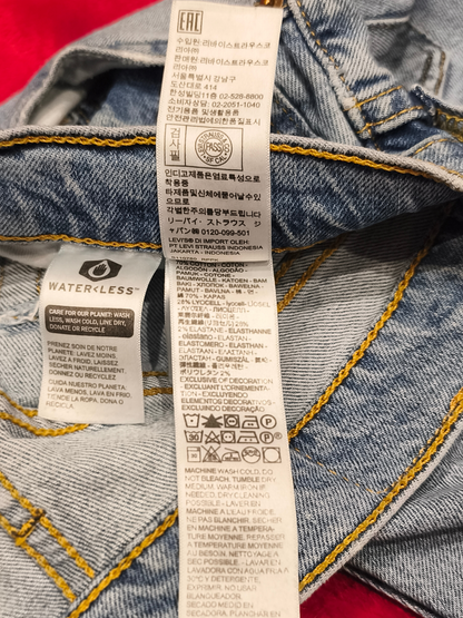 Levi’s 512 Lo-Ball Slim Taper Jeans Men’s 29 Light Wash Denim Stacked/Cropped