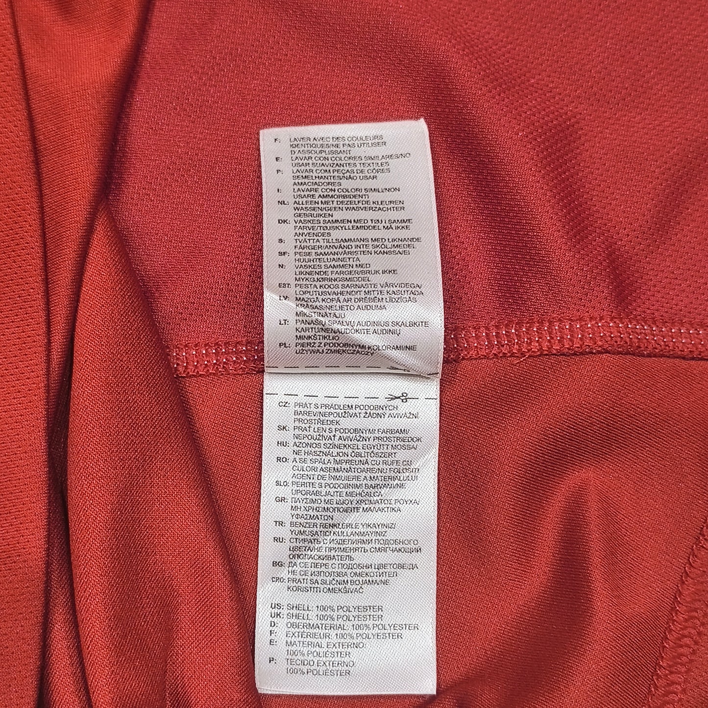Adidas Mens Climalite Red Short Sleeve Football Training Jersey Shirt Size M #19