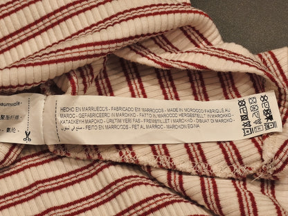 ZARA Girls Red & White Striped Ribbed Sundress | Size 8 (128 cm)