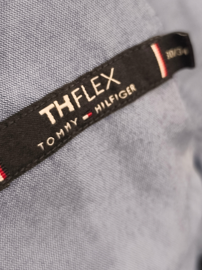 Tommy Hilfiger Bleecker Chinos Men’s 30x34 Slim Fit THFlex Stretch Gray Texture