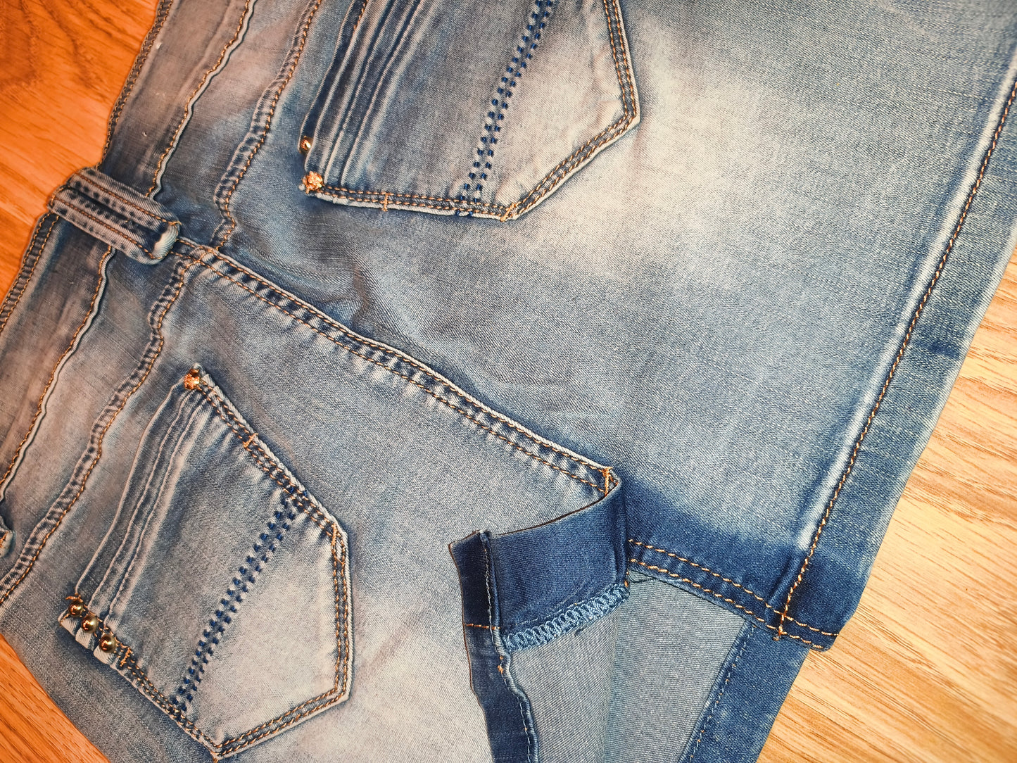 Vintage Style GOURD Denim Mini Skirt – High Waist, Size 29