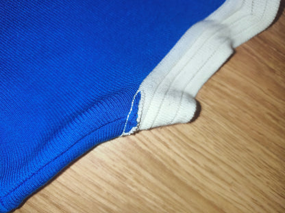 Knit 3 Piece Skirt Set Royal Blue White Cardigan Crop Top Mini Skirt Med/Small