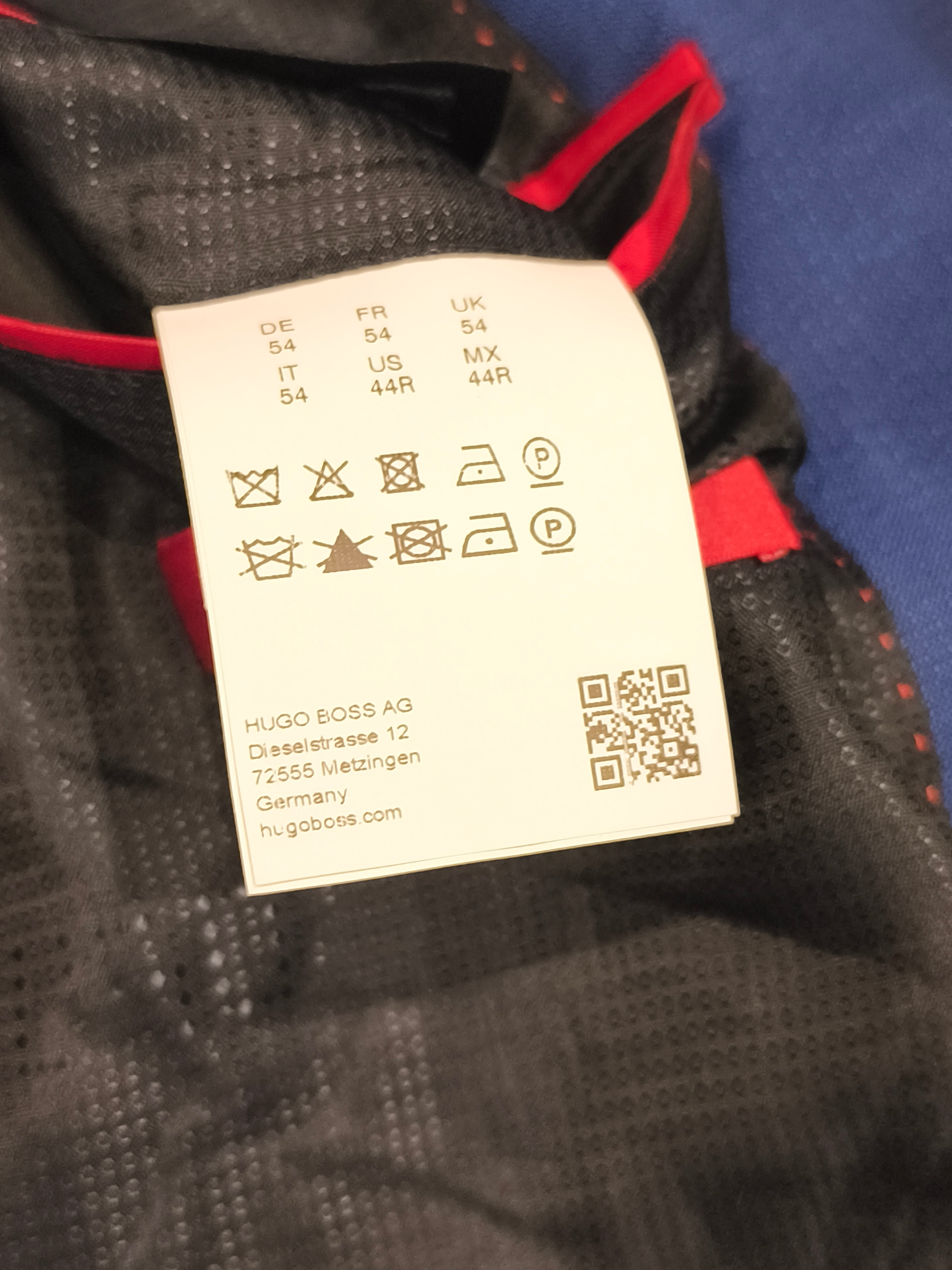 HUGO Hugo Boss Men's Blue 2-Button Wool Blazer Jacket Size 44R / IT 54