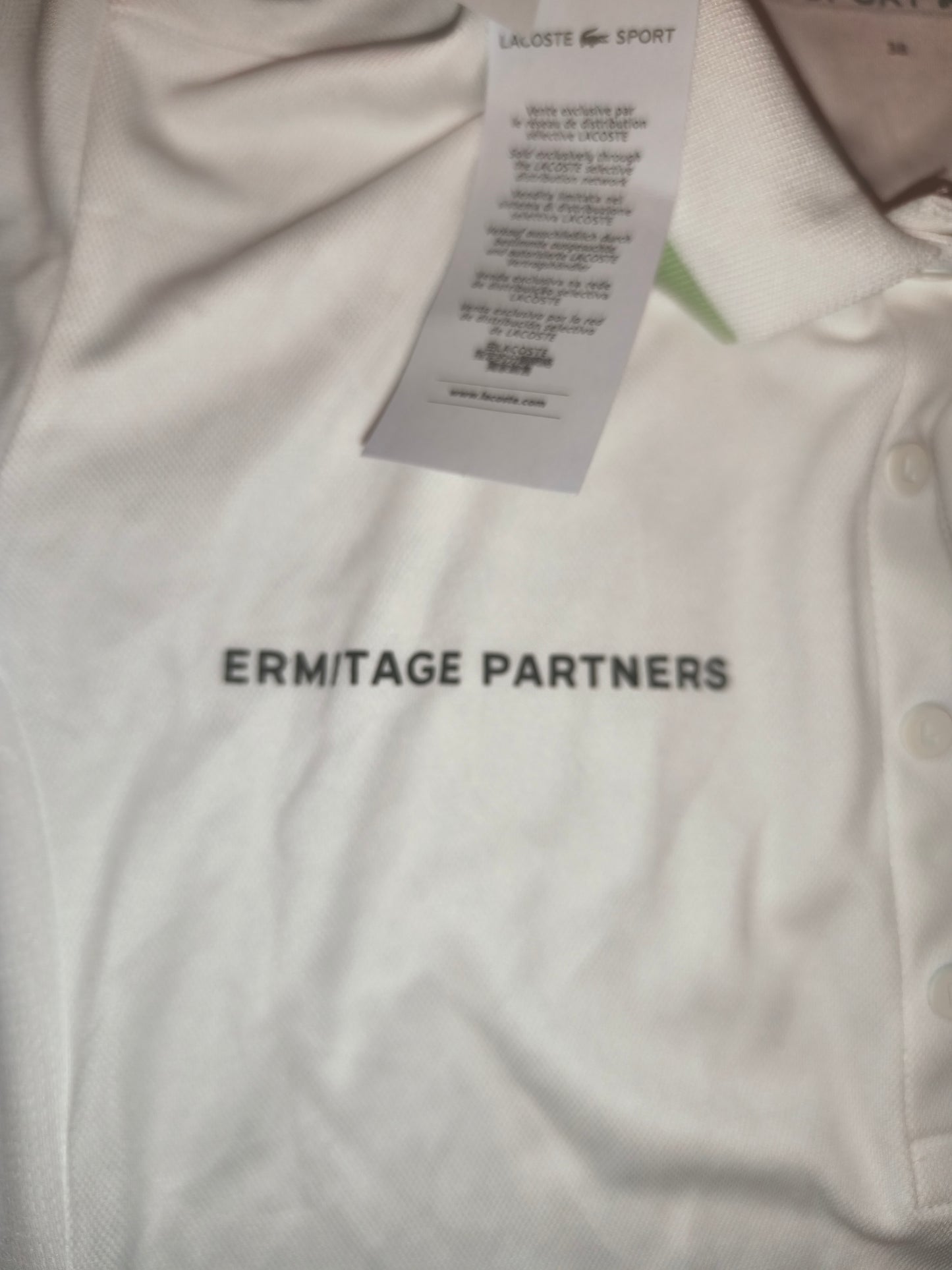 Lacoste Sport White "Ultra Dry" Polo Shirt – Size 38 – NWT (RRP ~€100)