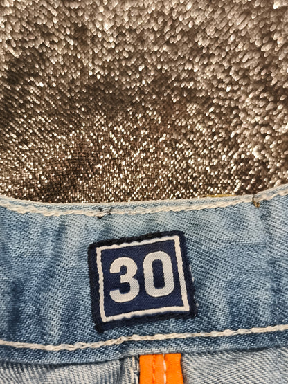 J Rag Famous Denim Mens Blue Jeans Size 30 Distressed Studded Y2K JR3117