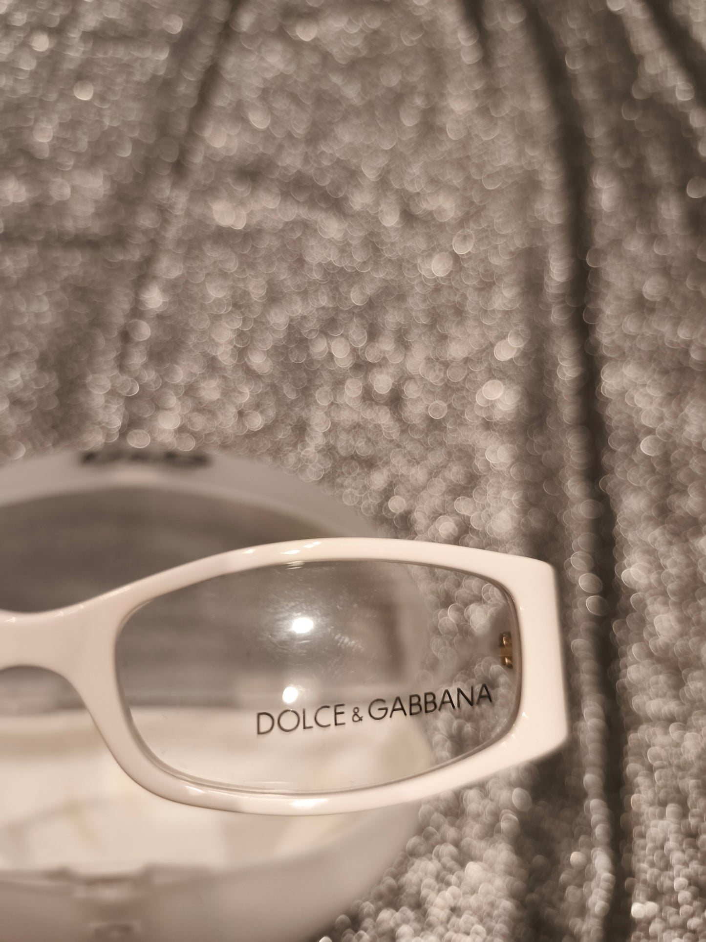 Dolce & Gabbana White Eyeglass Frames Vintage 2000s DG 850 Italy Eyeglasses Case