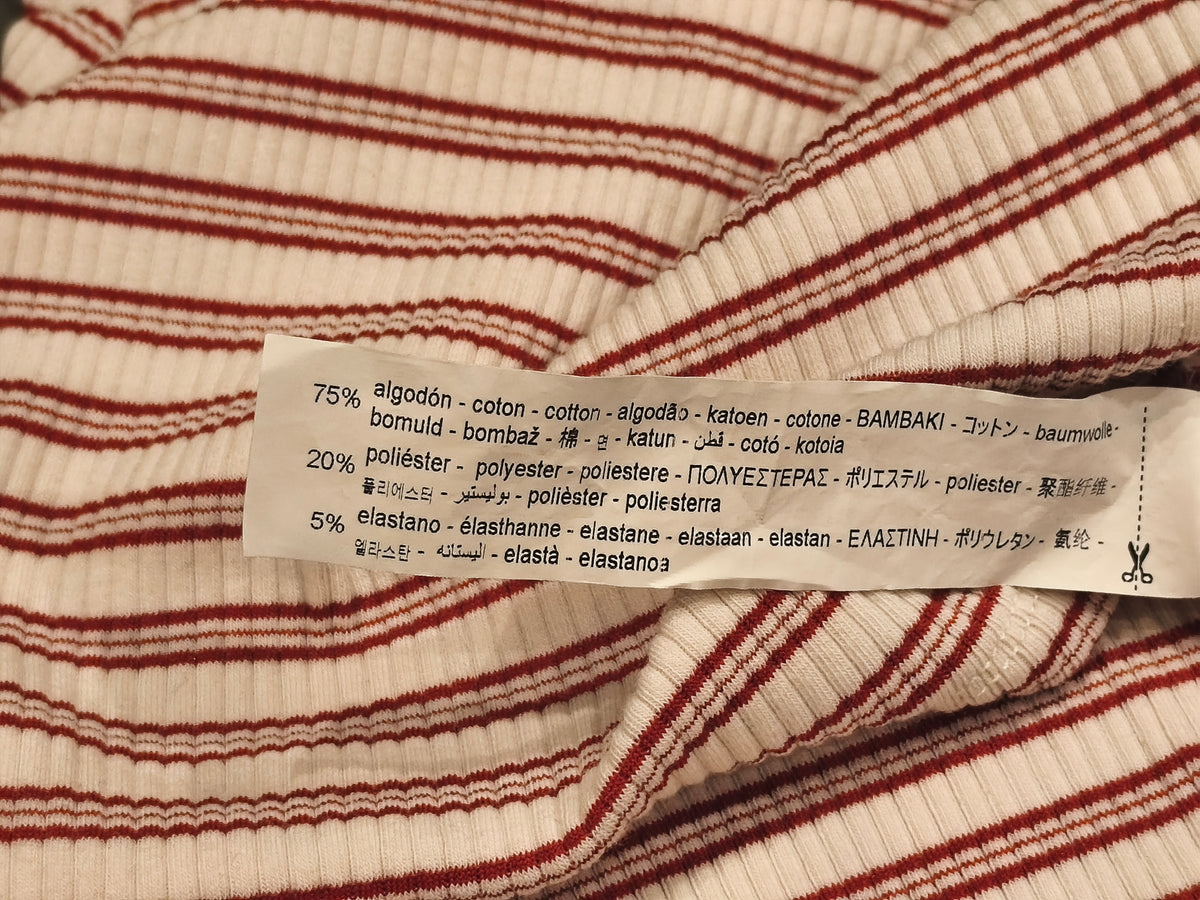 ZARA Girls Red & White Striped Ribbed Sundress | Size 8 (128 cm)