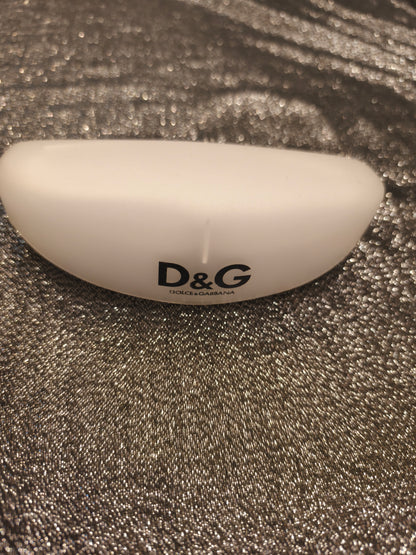 Dolce & Gabbana White Eyeglass Frames Vintage 2000s DG 850 Italy Eyeglasses Case