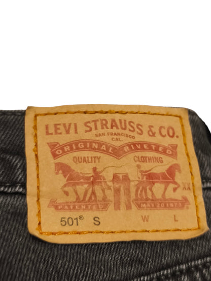 Levi's 501 Skinny Women's Jeans W29 L30 Faded Black Button Fly 501S