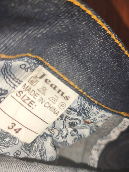 Beverly Hills Polo Club Men’s Dark Wash Distressed Slim Fit Jeans – W34