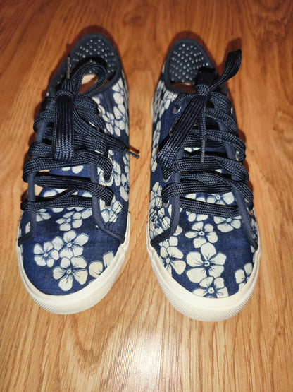 Mantaray Women's Blue Floral Canvas Trainers / Plimsolls – EUR 37 (UK 4)