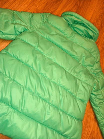 Qi Hong Yun Embellished Puffer Jacket - Mint Green/Teal Gem Accent (Size XXL / fits L-XL)