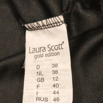 Laura Scott Black Lace Mini Dress V-Neck Lined Ruched Bodycon Party UK 12 D 38