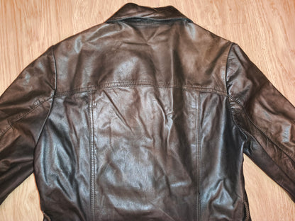 Vintage Fredrikson Jyväskylä Genuine Leather Jacket – Dark Brown – EU Size 36