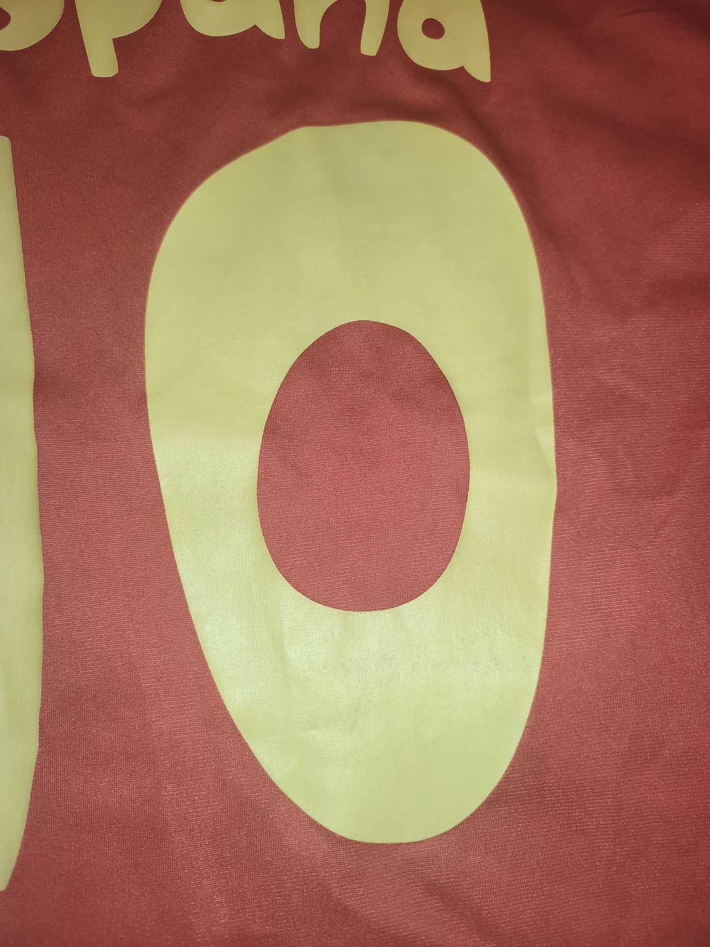Spain FIFA World Cup 2014 Brasil Fan Shirt Jersey Red España #10 Size XL