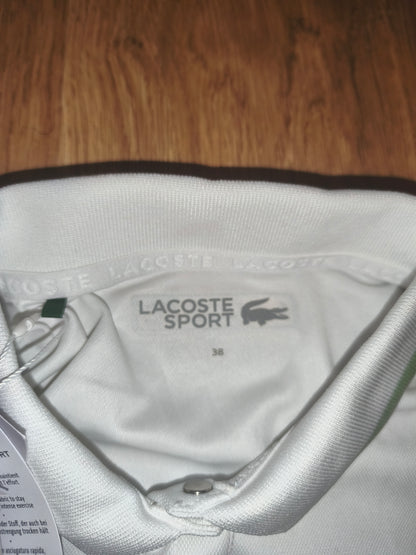 Lacoste Sport White "Ultra Dry" Polo Shirt – Size 38 – NWT (RRP ~€100)