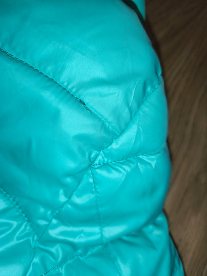 Qi Hong Yun Embellished Puffer Jacket - Mint Green/Teal Gem Accent (Size XXL / fits L-XL)