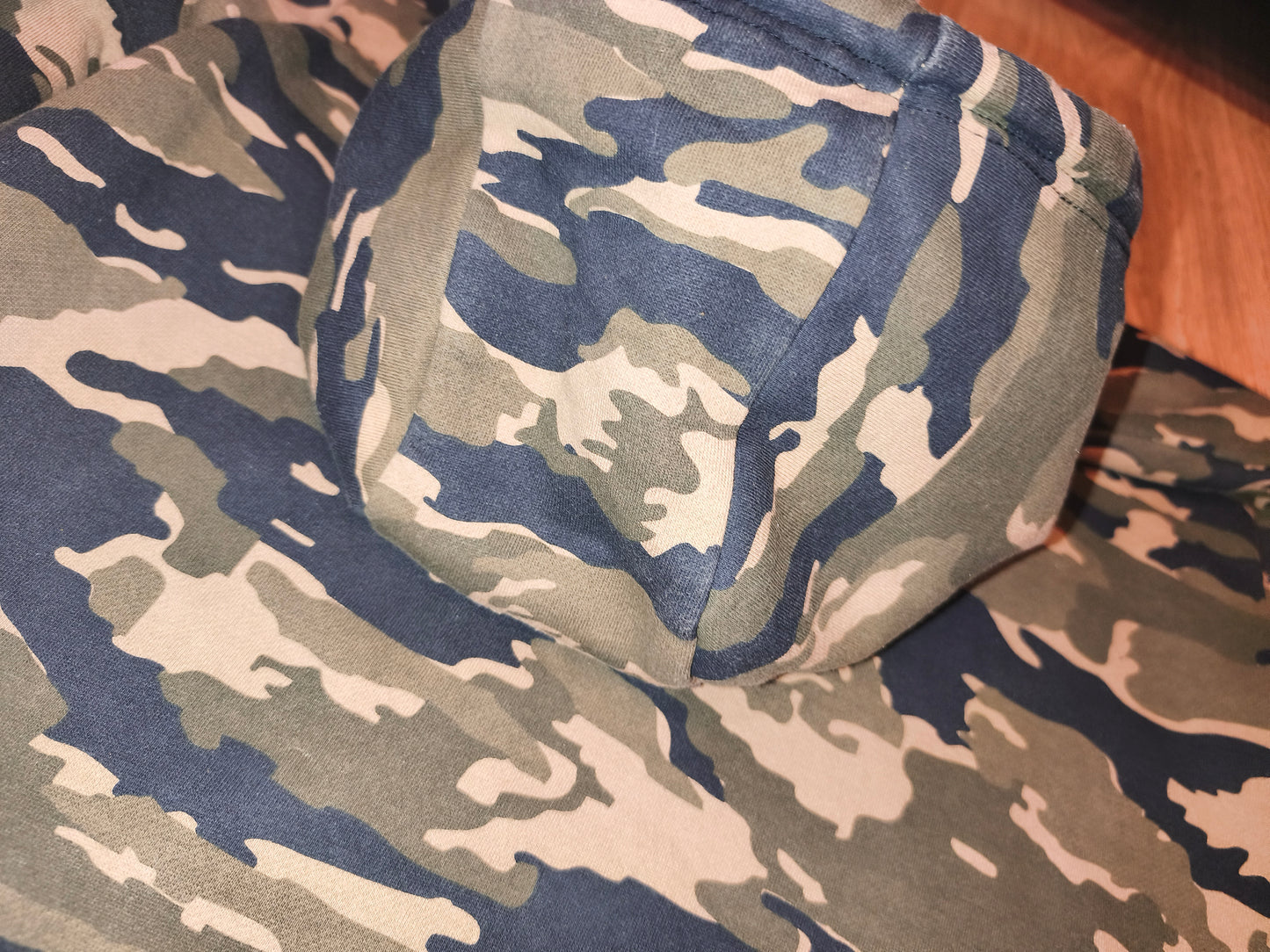 Ellesse Maroo Camo Longline Hoodie – Tiger Camouflage – Unisex Fits M (Tagged Women's S / UK 8)