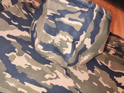 Ellesse Maroo Camo Longline Hoodie – Tiger Camouflage – Unisex Fits M (Tagged Women's S / UK 8)