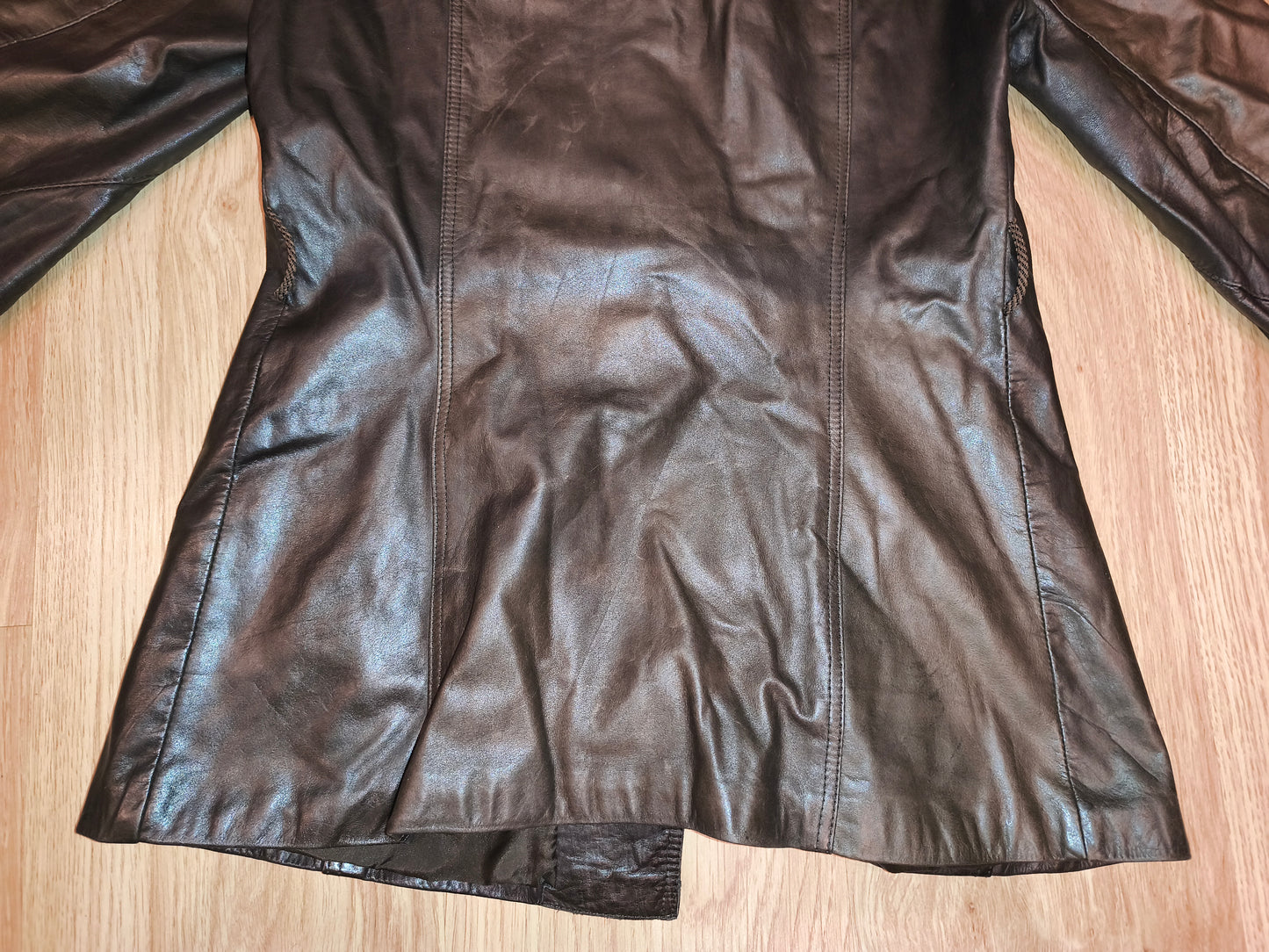 Vintage Fredrikson Jyväskylä Genuine Leather Jacket – Dark Brown – EU Size 36