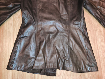 Vintage Fredrikson Jyväskylä Genuine Leather Jacket – Dark Brown – EU Size 36