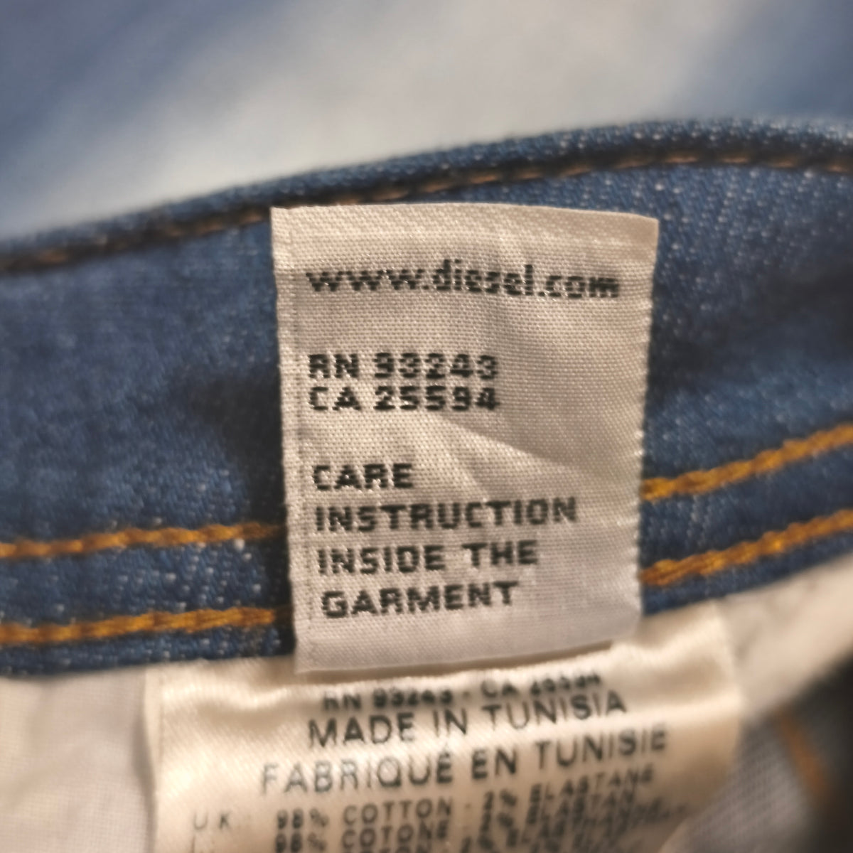 Diesel Kid Thanaz J-OT Slim Skinny Blue Jeans Size 12 Stretch Wash 00XE5 Denim