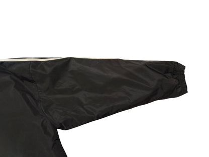 Vintage Adidas Performance Full-Zip Jacket Mens M Black 3-Stripe Activewear 80s