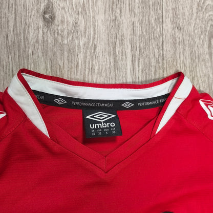 Umbro EPS Espoo Football Shirt Soccer Jersey Red Long Sleeve Size XS #6