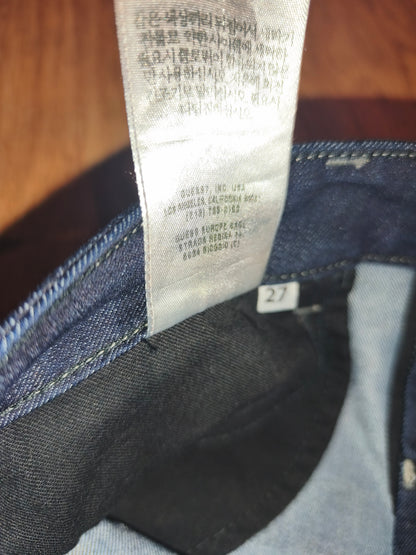 Guess Women’s Nicole Cigarette Slim Fit Jeans – Dark Wash, Size 27