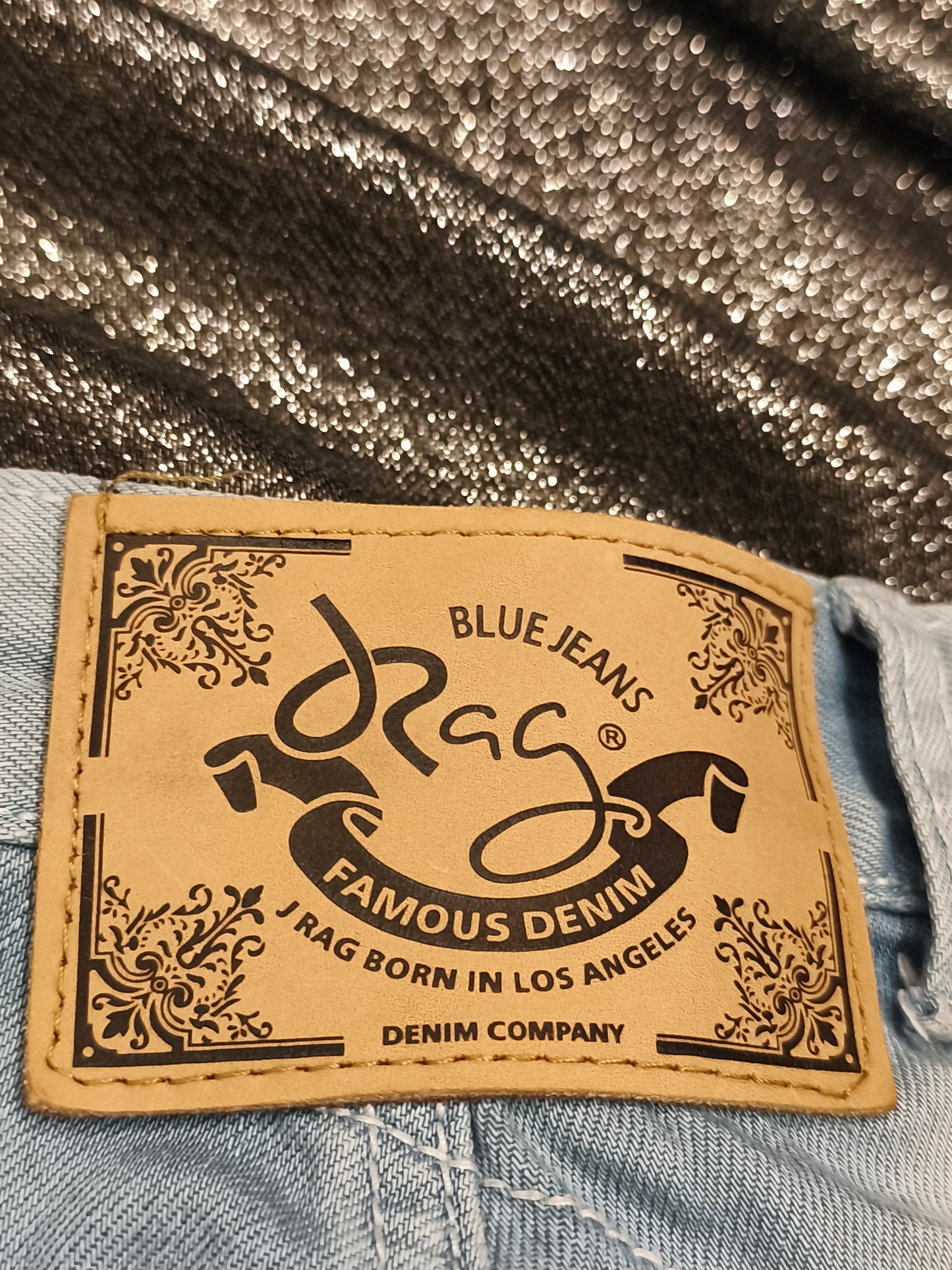 J Rag Famous Denim Mens Blue Jeans Size 30 Distressed Studded Y2K JR3117