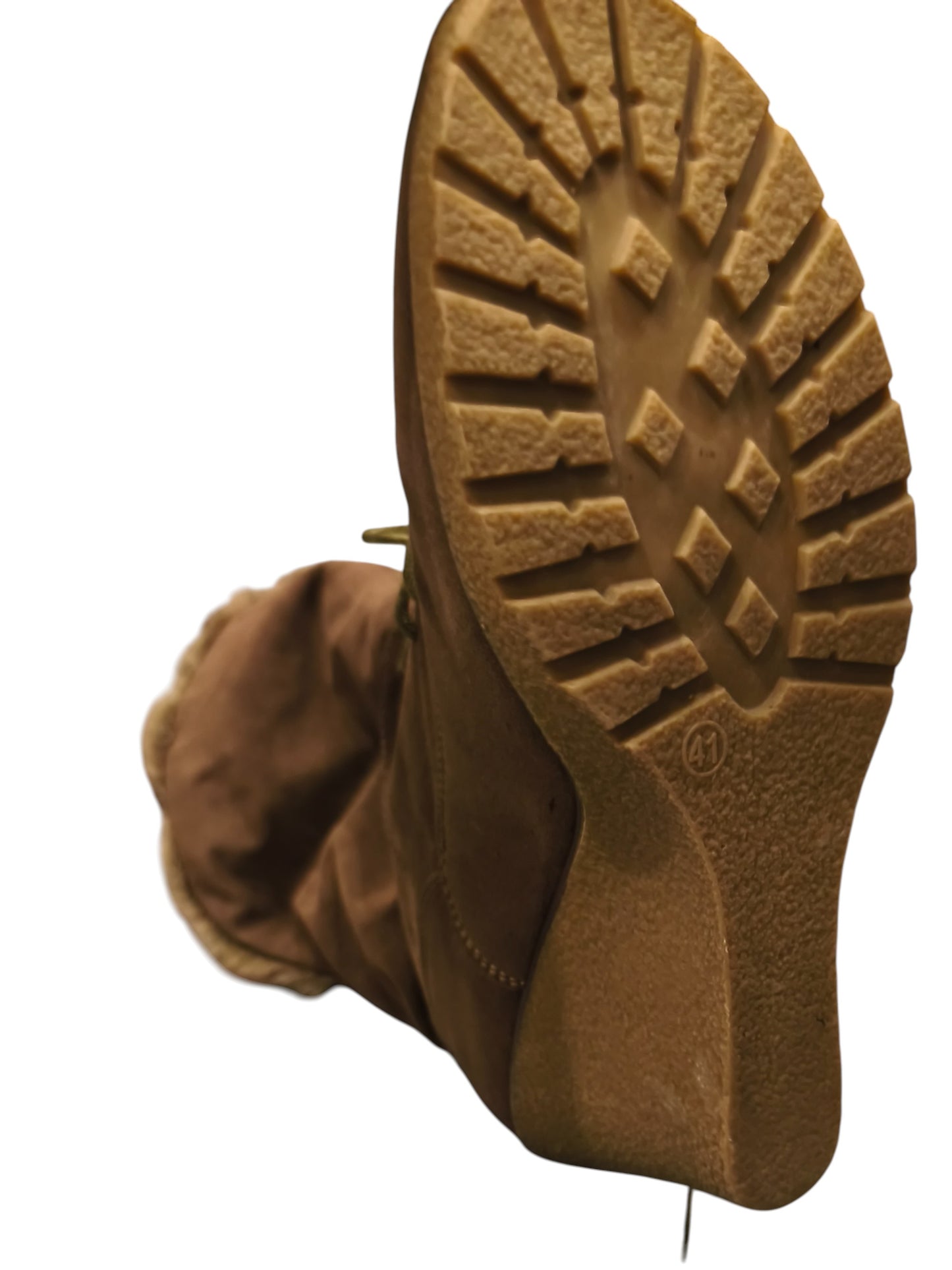 Claudia Ghizzani Women’s Wedge Ankle Boots – Faux Fur Trim Lace-Up – 41