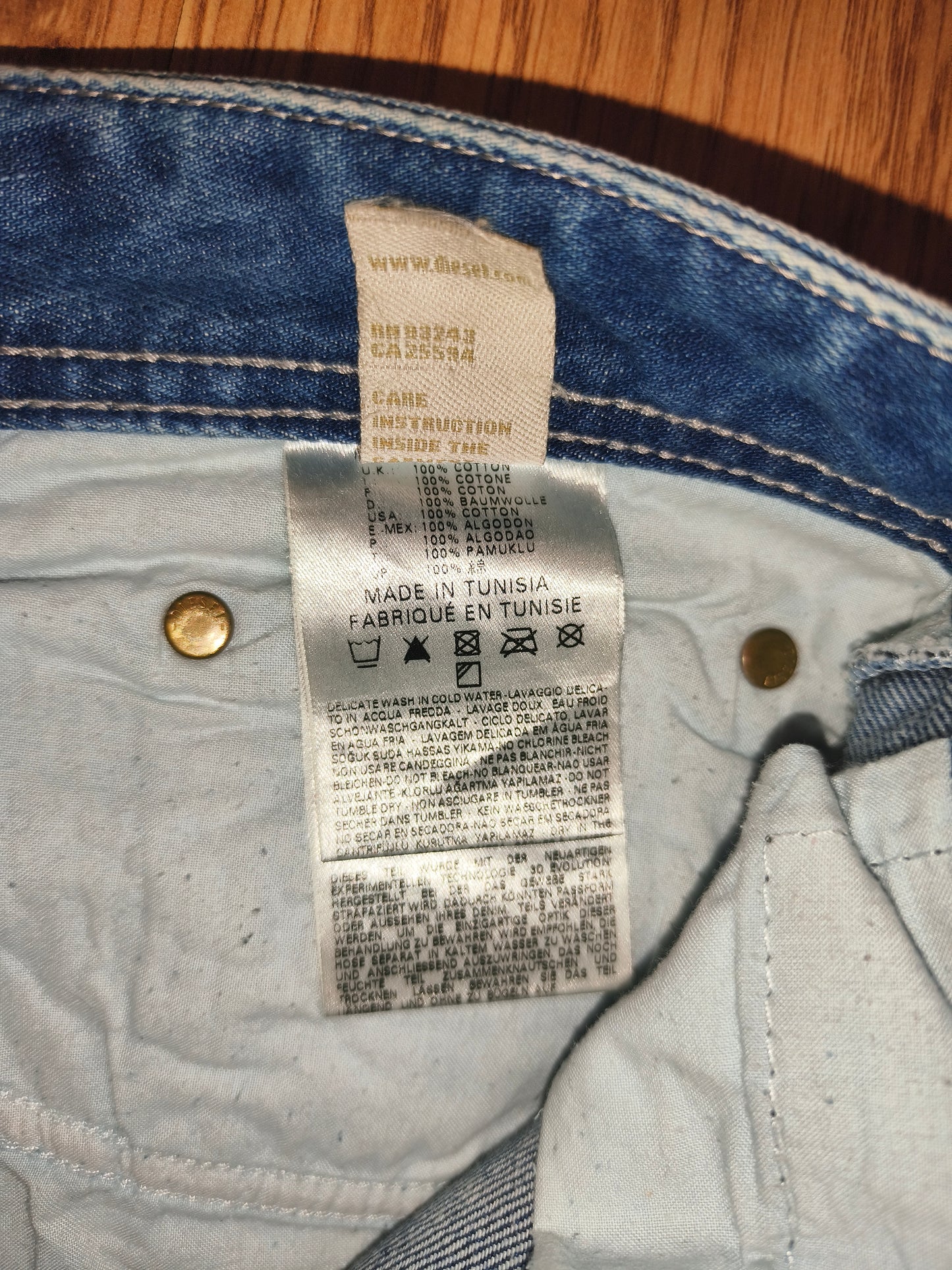 Vintage DIESEL Safado Jeans Men’s 32x32 Regular Slim Straight Wash 08801 Y2K NWT