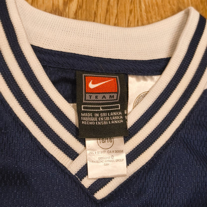 Vintage Nike Team Toronto Maple Leafs NHL Mesh Jersey Youth L (16/18) Blue Shirt