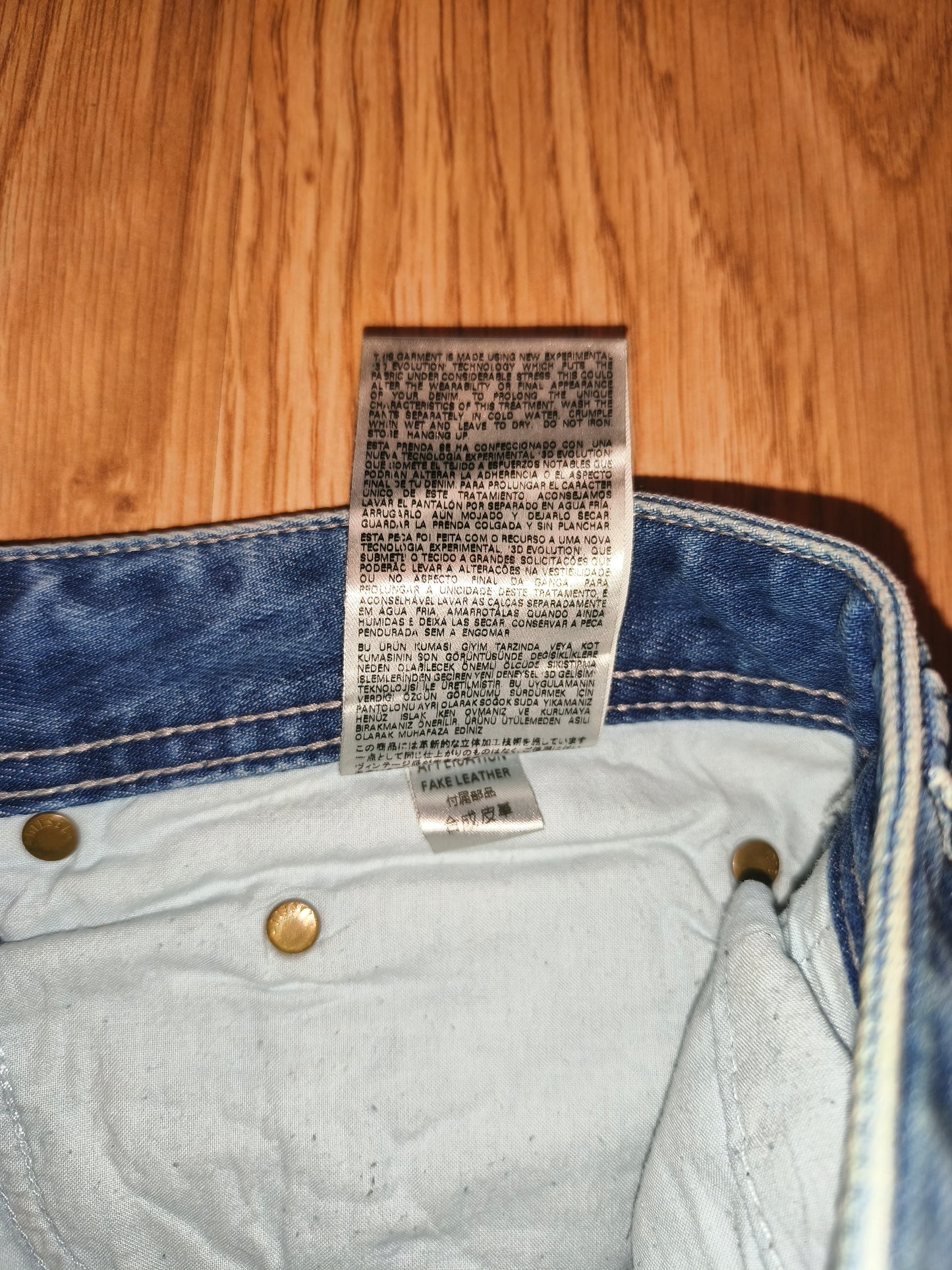 Vintage DIESEL Safado Jeans Men’s 32x32 Regular Slim Straight Wash 08801 Y2K NWT